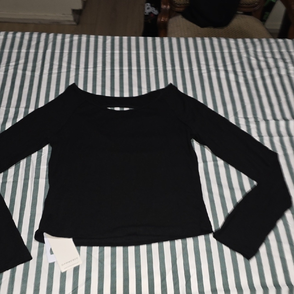 COMMENSE PEEK A BOO BACK L/S TOP